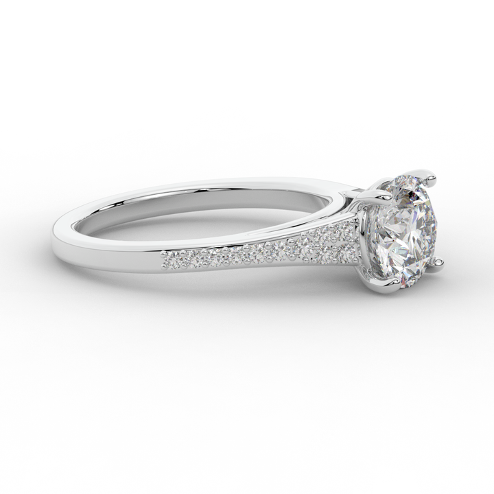 1.65CT.TW ROUND LAB DIAMOND SOLITAIRE ENGAGEMENT RING - Nazarelle