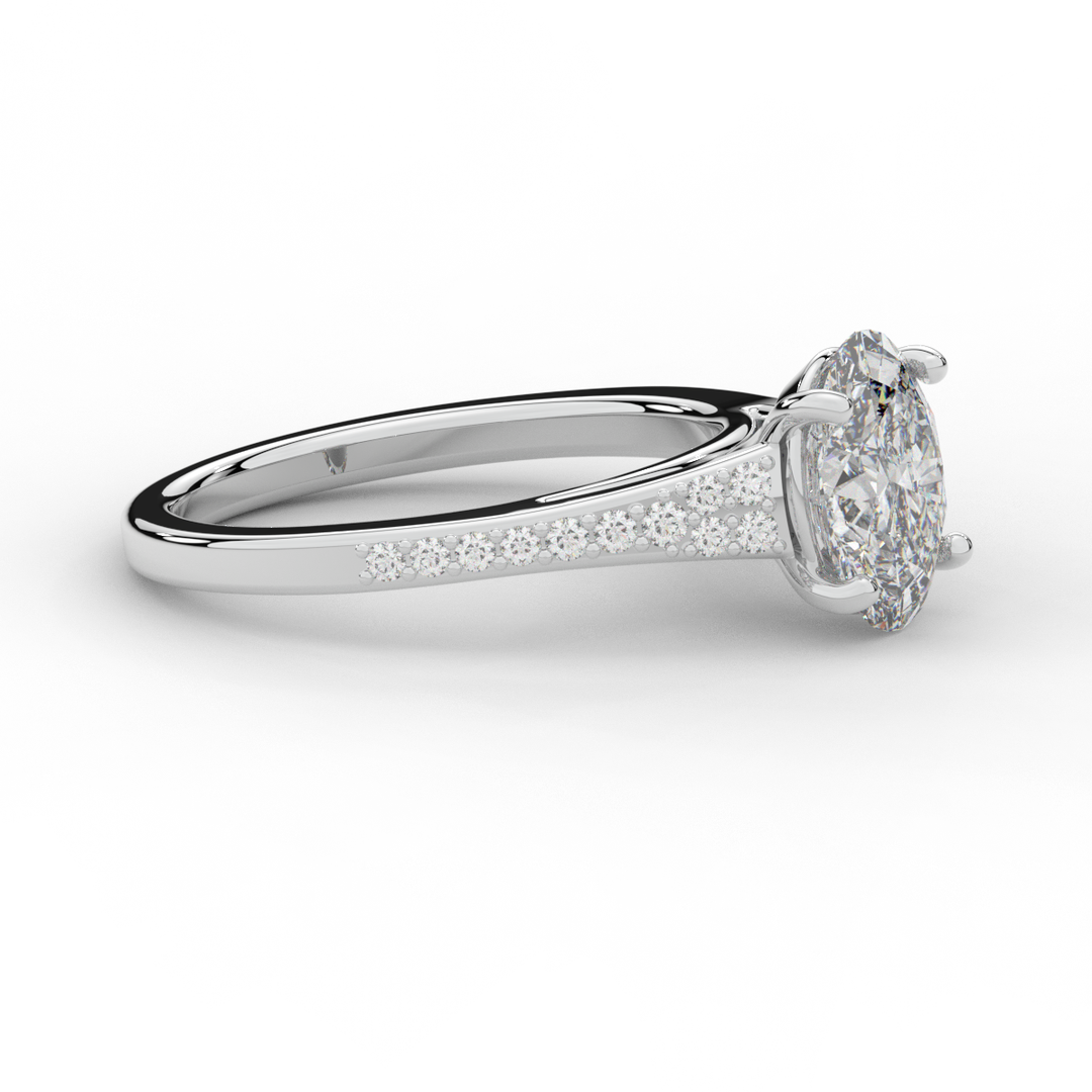 1.65CT.TW OVAL LAB DIAMOND SOLITAIRE ENGAGEMENT RING - Nazarelle