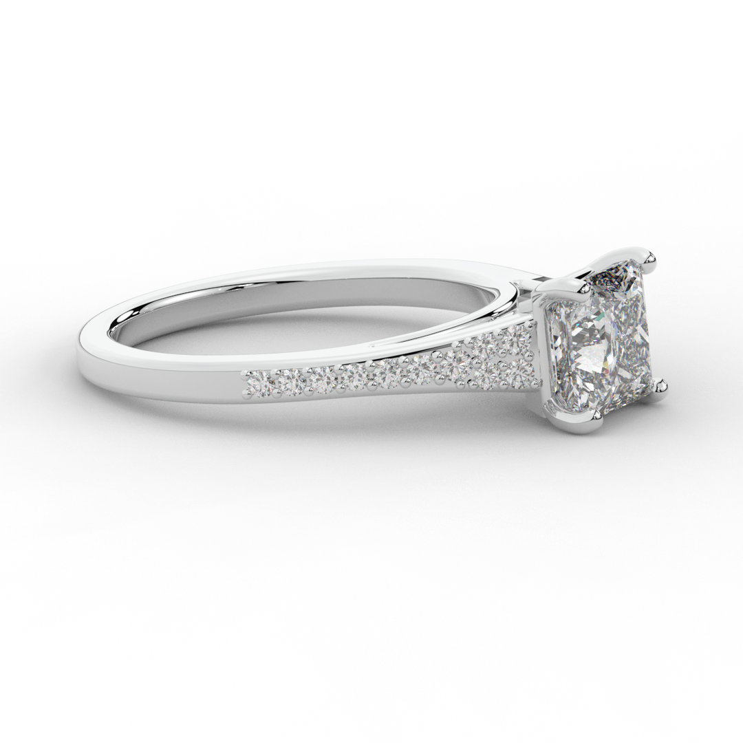 1.40CT.TW PRINCESS LAB DIAMOND SOLITAIRE ENGAGEMENT RING - Nazarelle