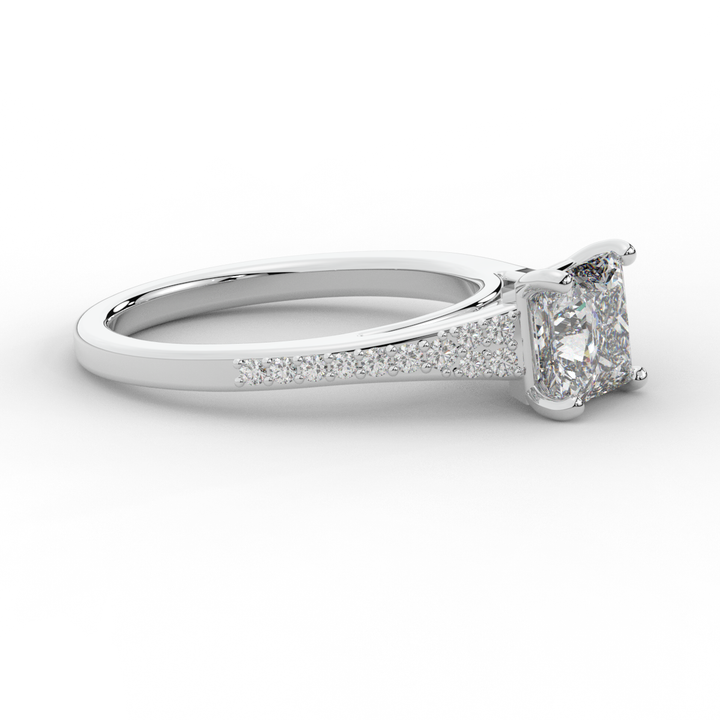 1.40CT.TW PRINCESS LAB DIAMOND SOLITAIRE ENGAGEMENT RING - Nazarelle