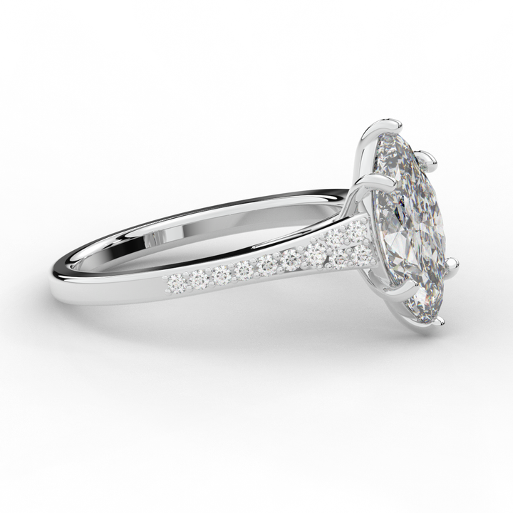 1.90CT.TW MARQUISE LAB DIAMOND SOLITAIRE ENGAGEMENT RING - Nazarelle