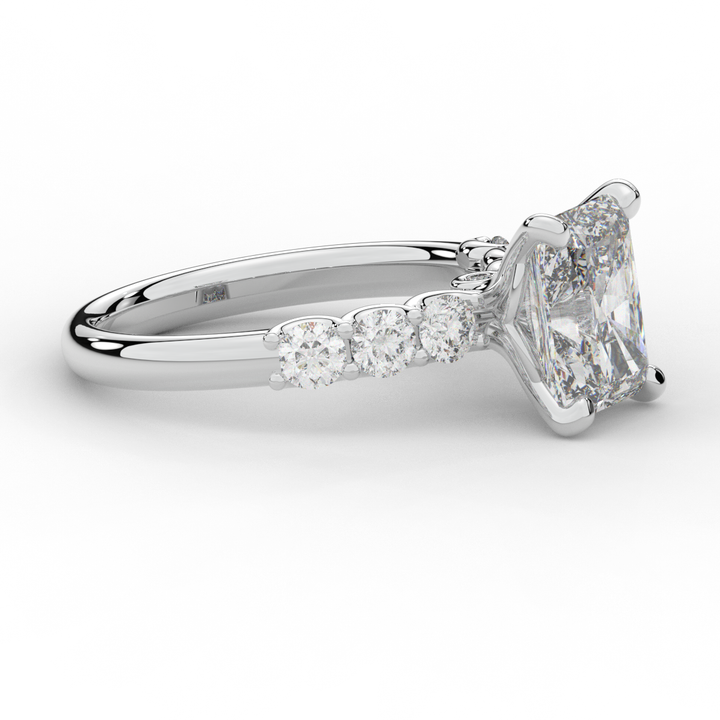 2.60CT.TW RADIANT LAB DIAMOND SOLITAIRE ENGAGEMENT RING - Nazarelle