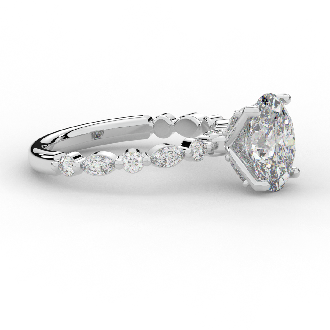 3.10CT.TW OVAL LAB DIAMOND SOLITAIRE ENGAGEMENT RING