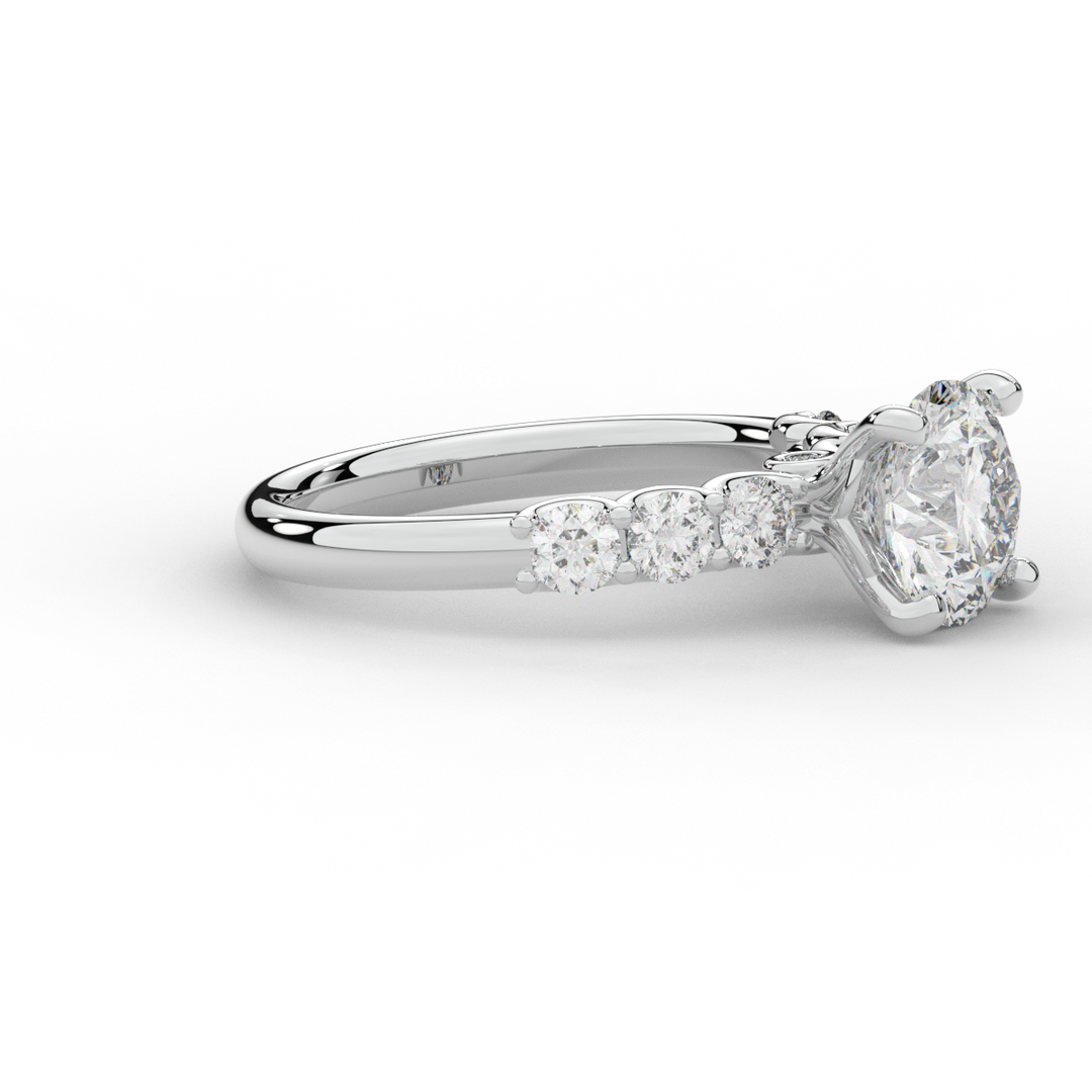 2.60CT.TW ROUND LAB DIAMOND SOLITAIRE ENGAGEMENT RING - Nazarelle