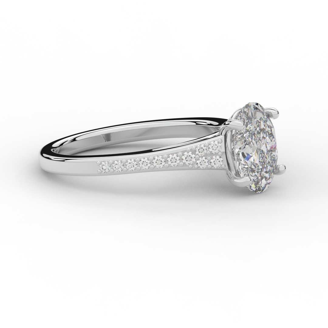 1.65CT.TW OVAL LAB DIAMOND SOLITAIRE ENGAGEMENT RING - Nazarelle