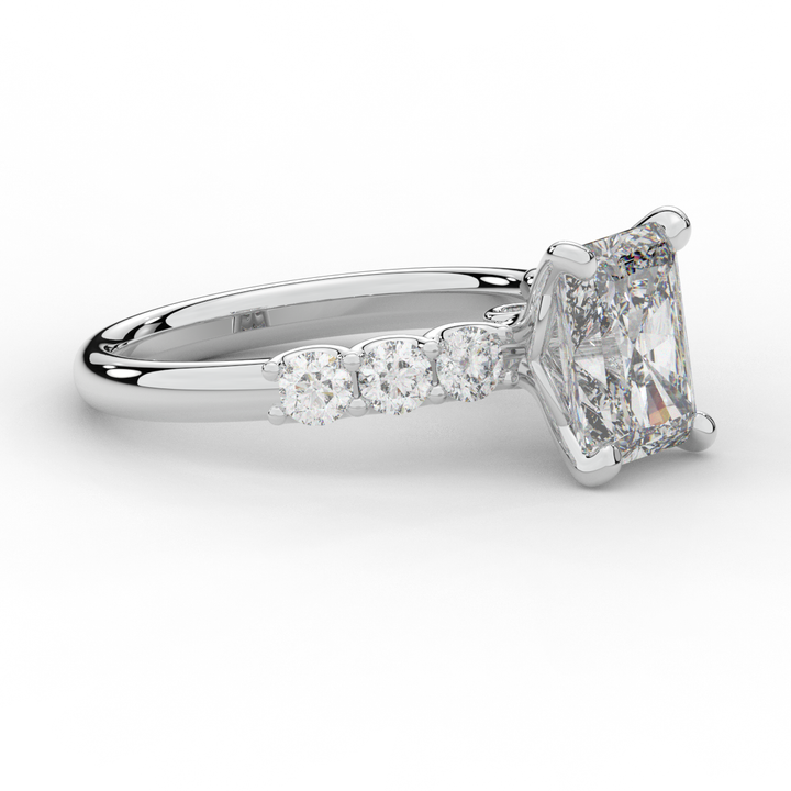 2.60CT.TW RADIANT LAB DIAMOND SOLITAIRE ENGAGEMENT RING - Nazarelle