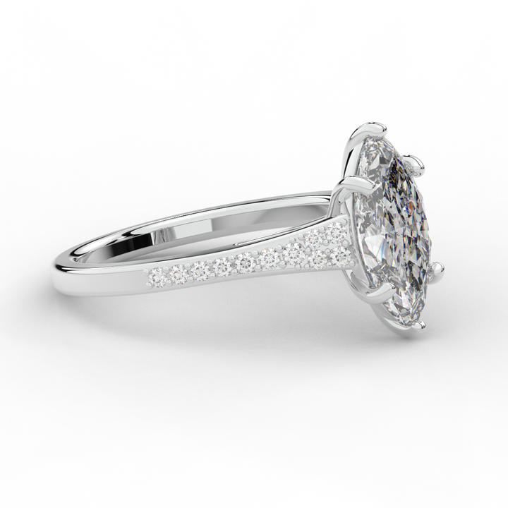 1.90CT.TW MARQUISE LAB DIAMOND SOLITAIRE ENGAGEMENT RING - Nazarelle