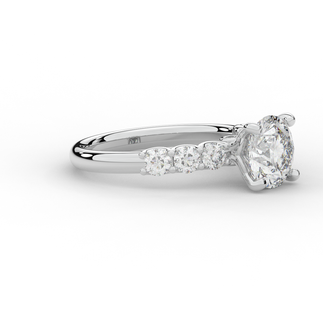 2.60CT.TW ROUND LAB DIAMOND SOLITAIRE ENGAGEMENT RING - Nazarelle