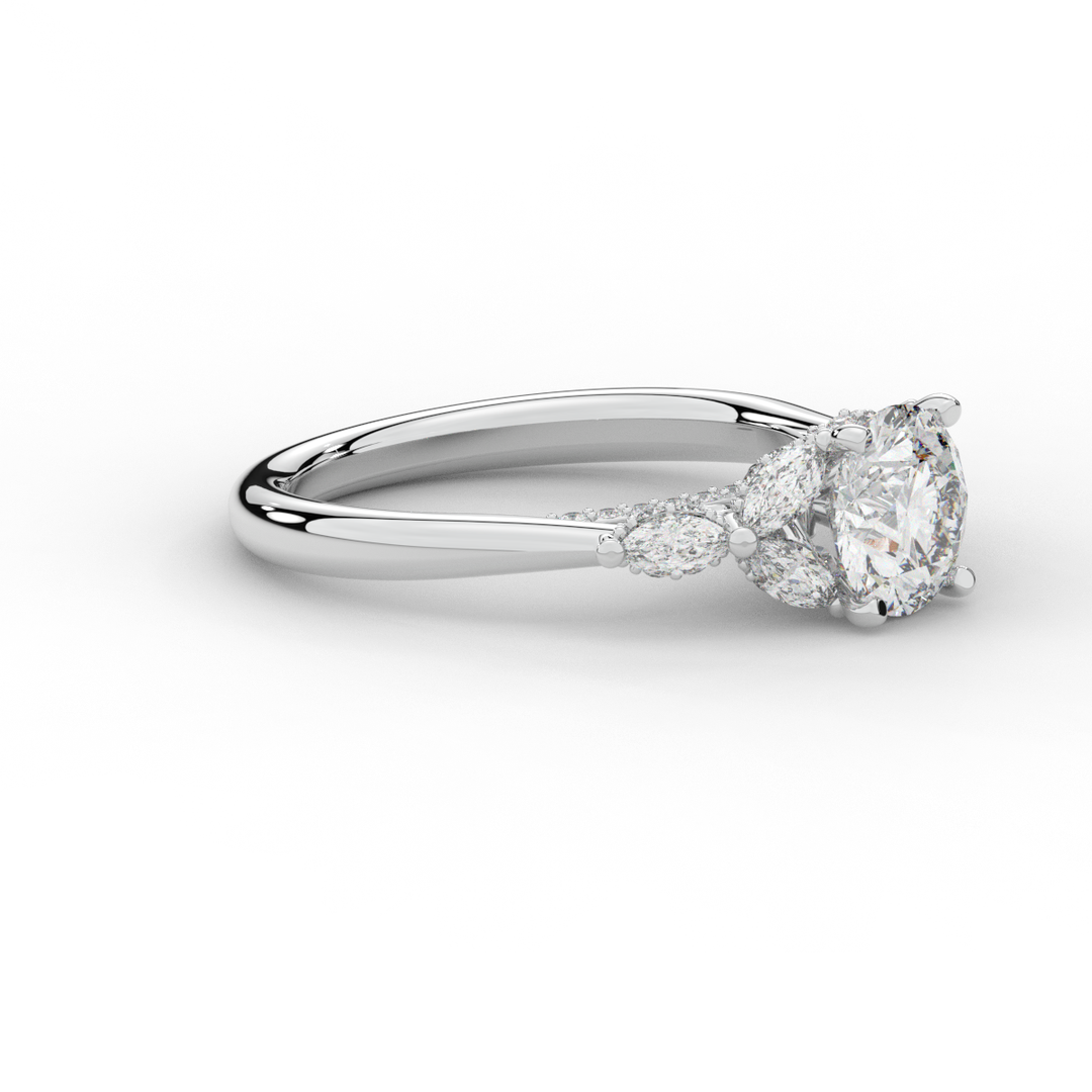 1.75CT.TW ROUND LAB DIAMOND ENGAGEMENT RING - Nazarelle