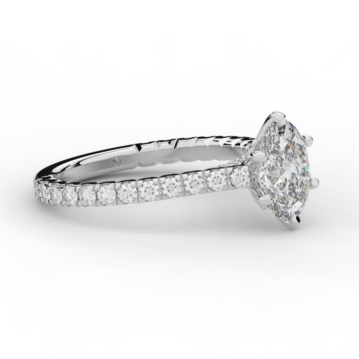 2.00CT.TW OVAL LAB DIAMOND SOLITAIRE ENGAGEMENT RING - Nazarelle