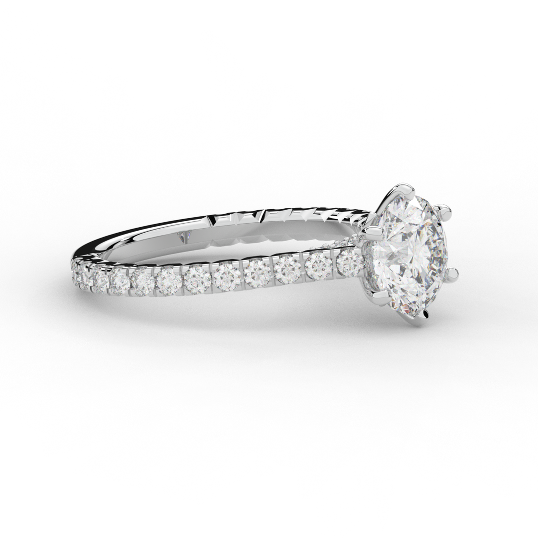 2.00CT.TW ROUND LAB DIAMOND SOLITAIRE ENGAGEMENT RING - Nazarelle