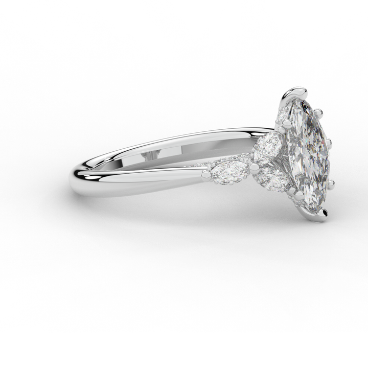 1.50CT.TW MARQUISE LAB DIAMOND ENGAGEMENT RING - Nazarelle