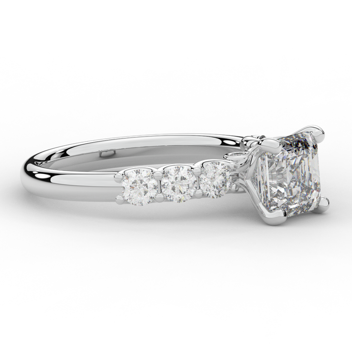 2.60CT.TW ASSCHER LAB DIAMOND SOLITAIRE ENGAGEMENT RING - Nazarelle