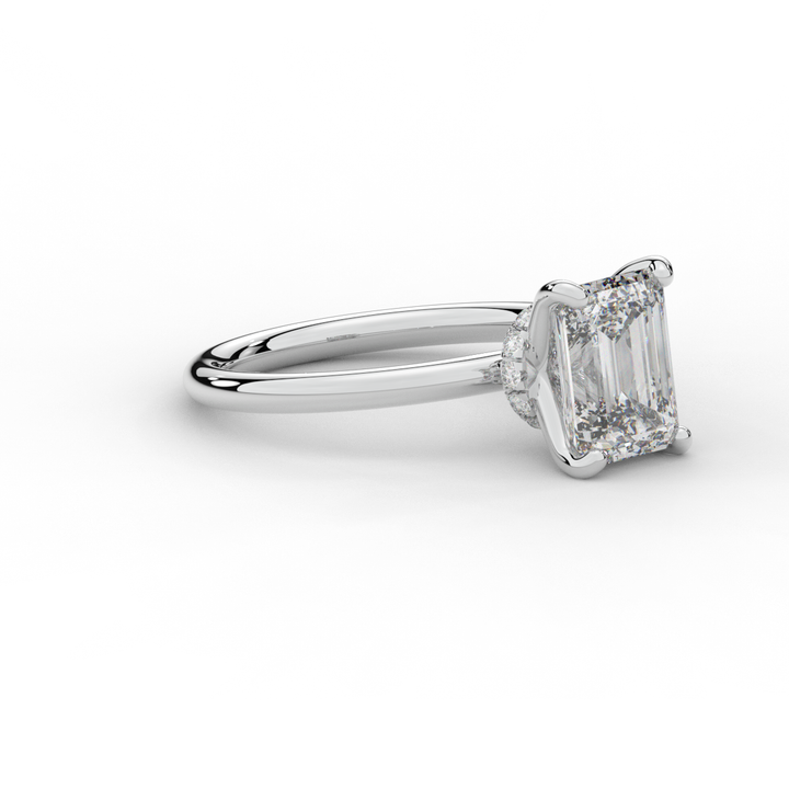 2.05CT.TW EMERALD CUT LAB DIAMOND SOLITAIRE ENGAGEMENT RING - Nazarelle