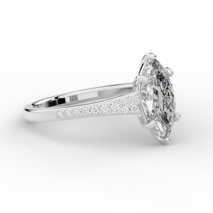 1.90CT.TW MARQUISE LAB DIAMOND SOLITAIRE ENGAGEMENT RING - Nazarelle