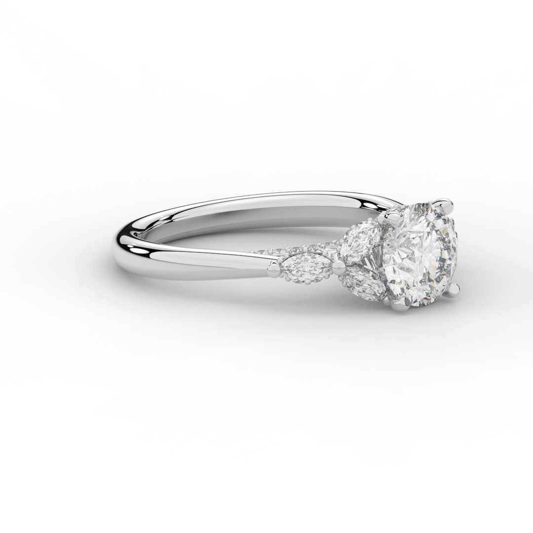 1.75CT.TW ROUND LAB DIAMOND ENGAGEMENT RING - Nazarelle