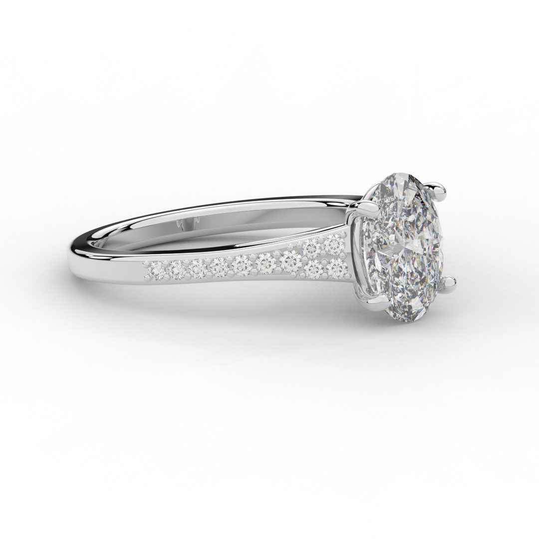 1.65CT.TW OVAL LAB DIAMOND SOLITAIRE ENGAGEMENT RING - Nazarelle