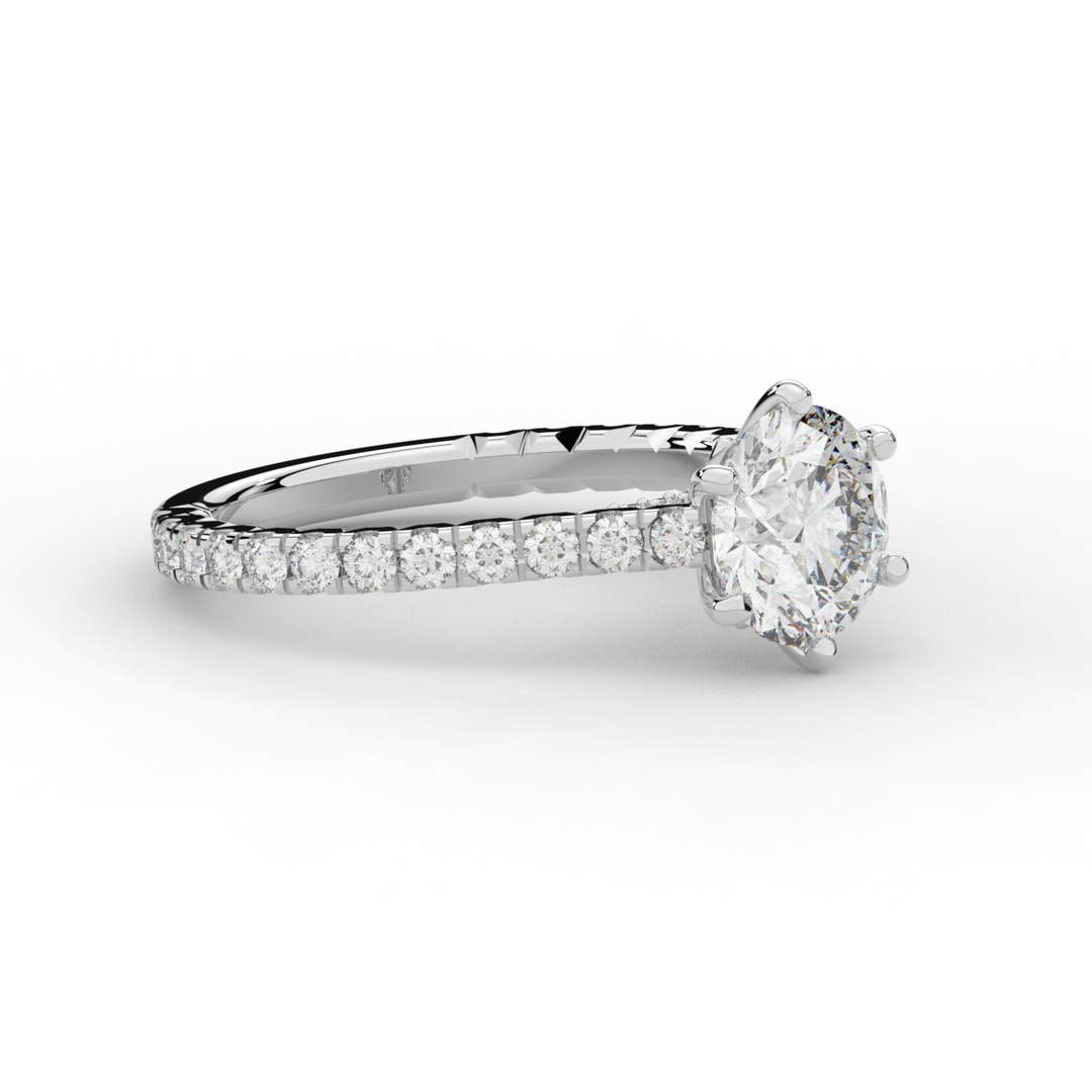 2.00CT.TW ROUND LAB DIAMOND SOLITAIRE ENGAGEMENT RING - Nazarelle