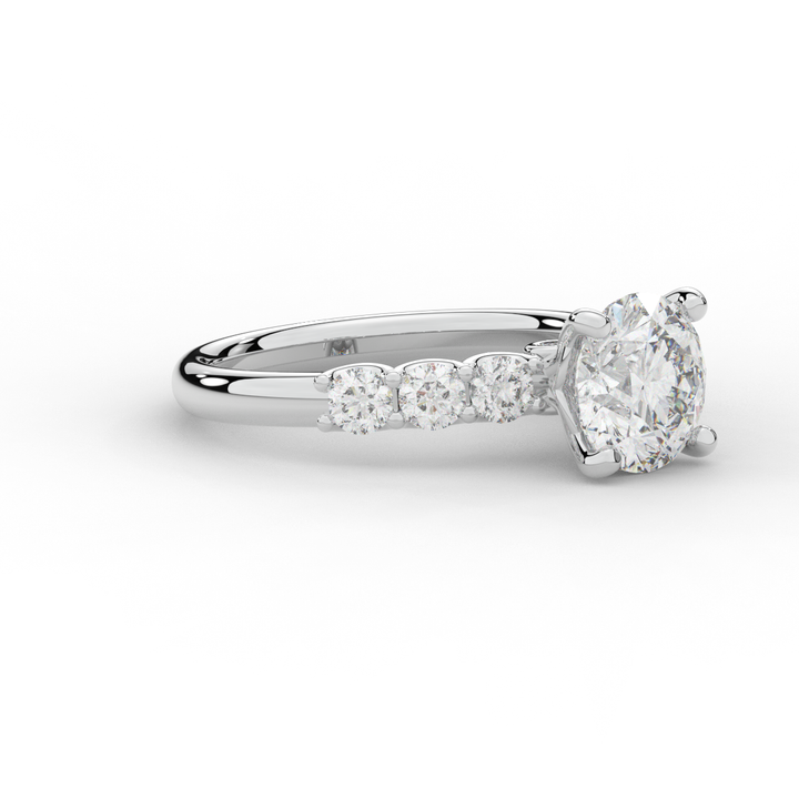 2.60CT.TW ROUND LAB DIAMOND SOLITAIRE ENGAGEMENT RING - Nazarelle