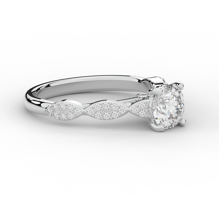 1.20CT.TW ROUND LAB DIAMOND SOLITAIRE ENGAGEMENT RING - Nazarelle