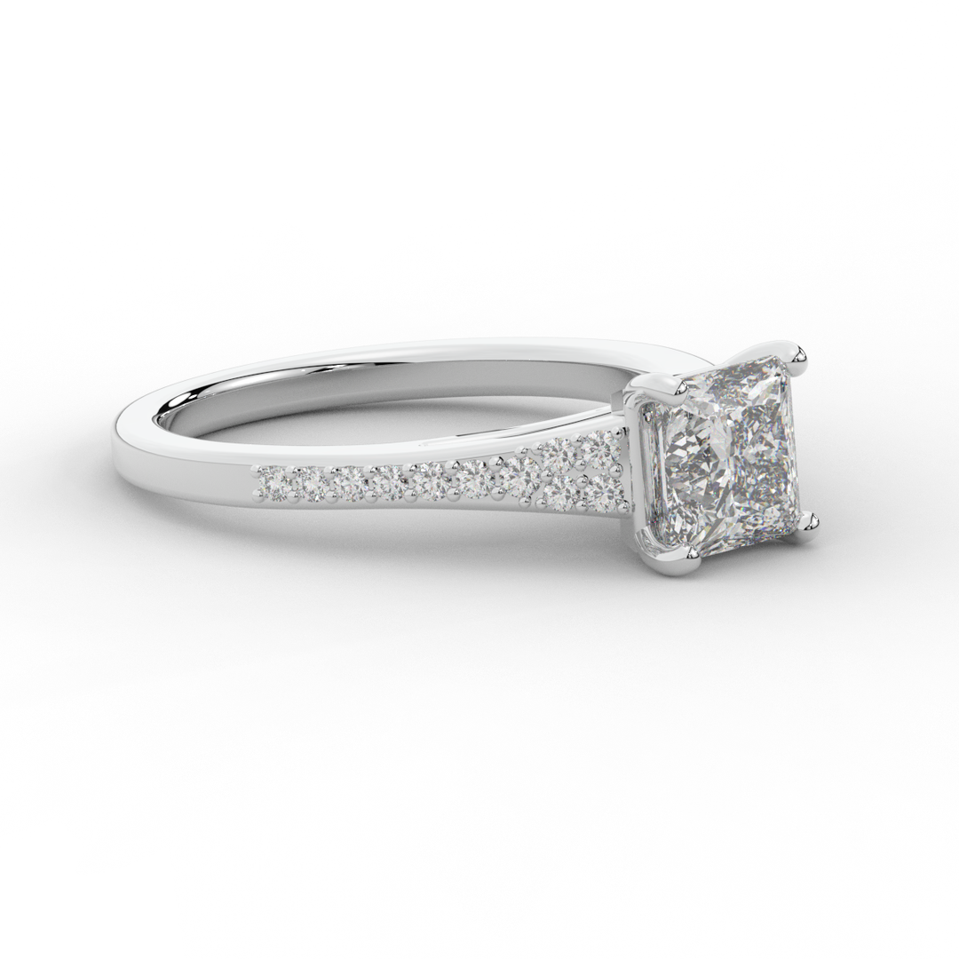 1.40CT.TW PRINCESS LAB DIAMOND SOLITAIRE ENGAGEMENT RING - Nazarelle