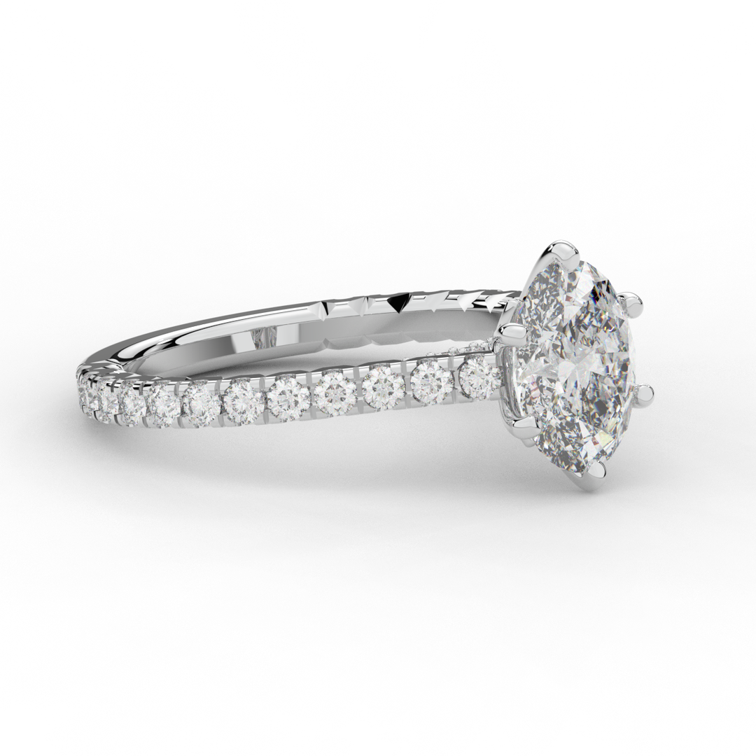 2.00CT.TW OVAL LAB DIAMOND SOLITAIRE ENGAGEMENT RING - Nazarelle