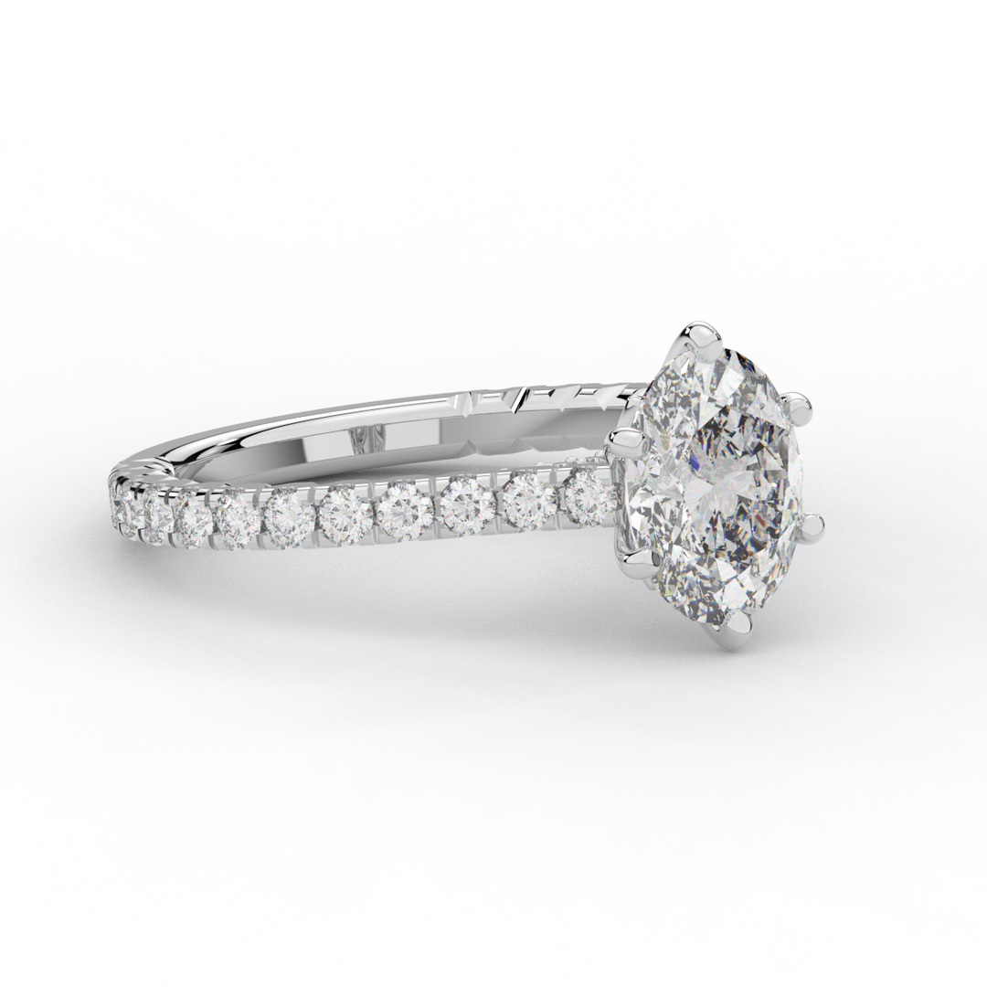 2.00CT.TW OVAL LAB DIAMOND SOLITAIRE ENGAGEMENT RING - Nazarelle