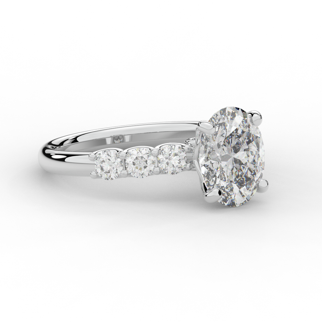 2.60CT.TW OVAL LAB DIAMOND SOLITAIRE ENGAGMENT RING - Nazarelle