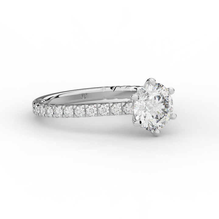 2.00CT.TW ROUND LAB DIAMOND SOLITAIRE ENGAGEMENT RING - Nazarelle