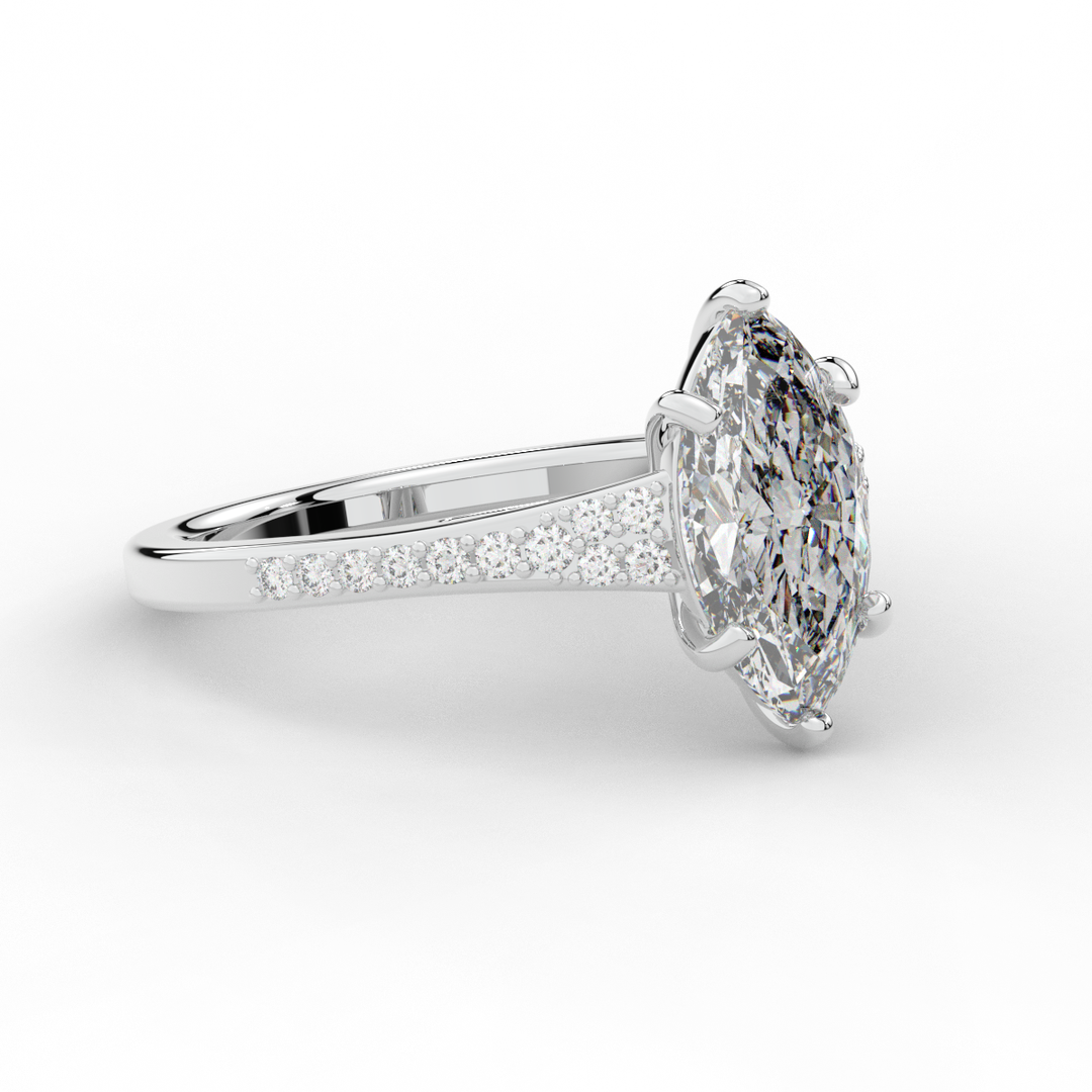 1.90CT.TW MARQUISE LAB DIAMOND SOLITAIRE ENGAGEMENT RING - Nazarelle