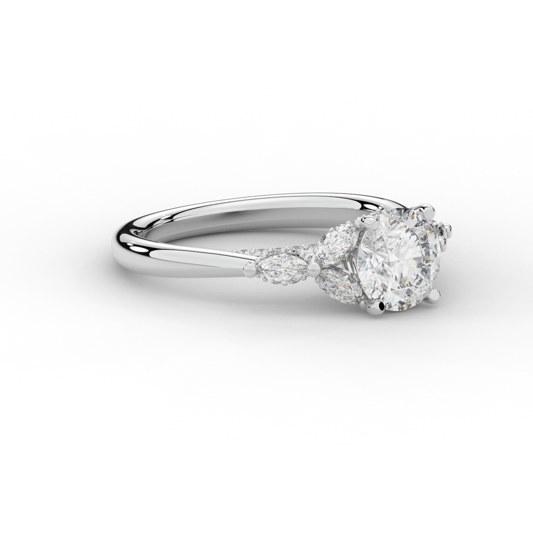 1.75CT.TW ROUND LAB DIAMOND ENGAGEMENT RING - Nazarelle