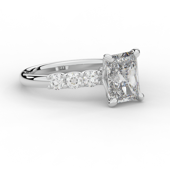 2.60CT.TW RADIANT LAB DIAMOND SOLITAIRE ENGAGEMENT RING - Nazarelle