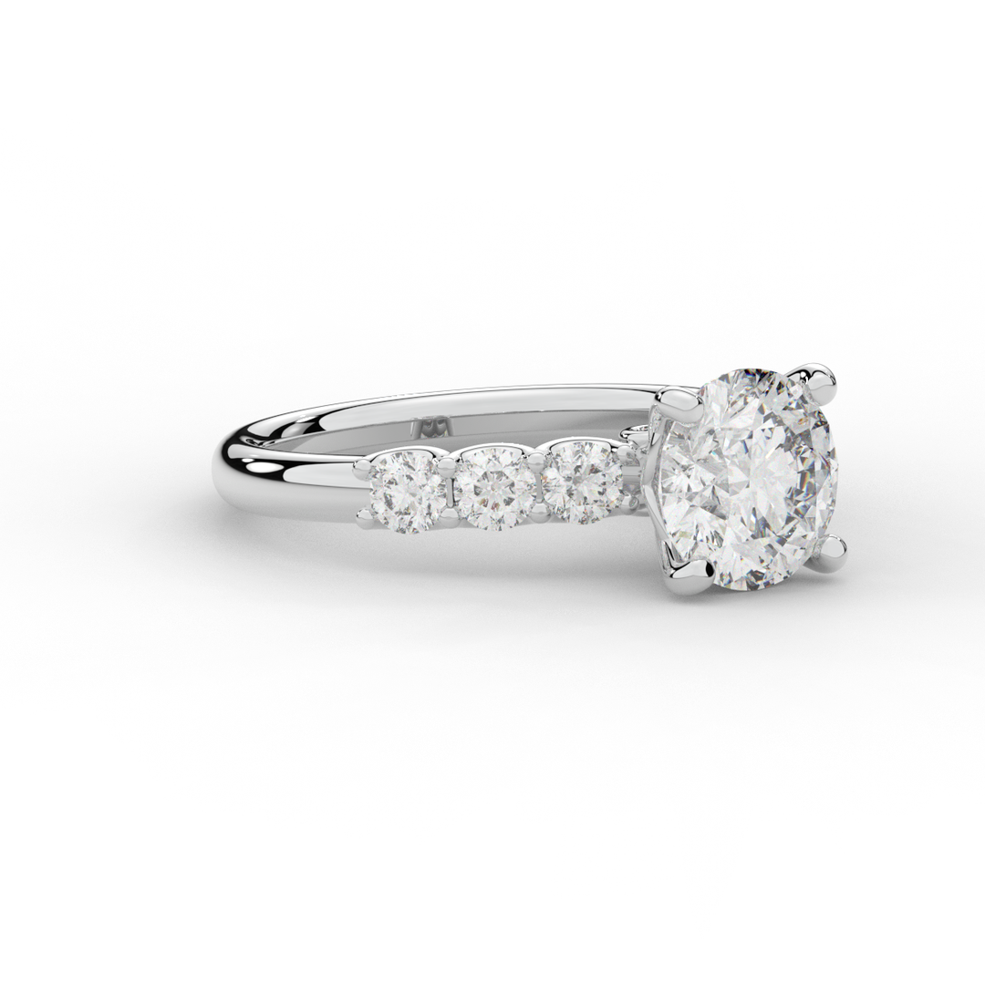 2.60CT.TW ROUND LAB DIAMOND SOLITAIRE ENGAGEMENT RING - Nazarelle