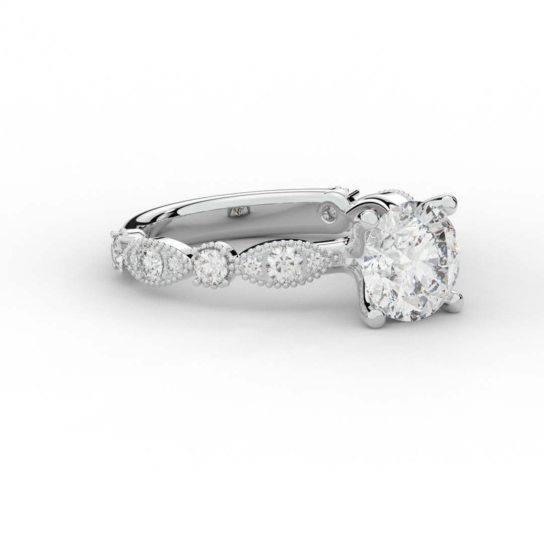 2.50CT.TW ROUND LAB DIAMOND SOLITAIRE ENGAGEMENT RING - Nazarelle