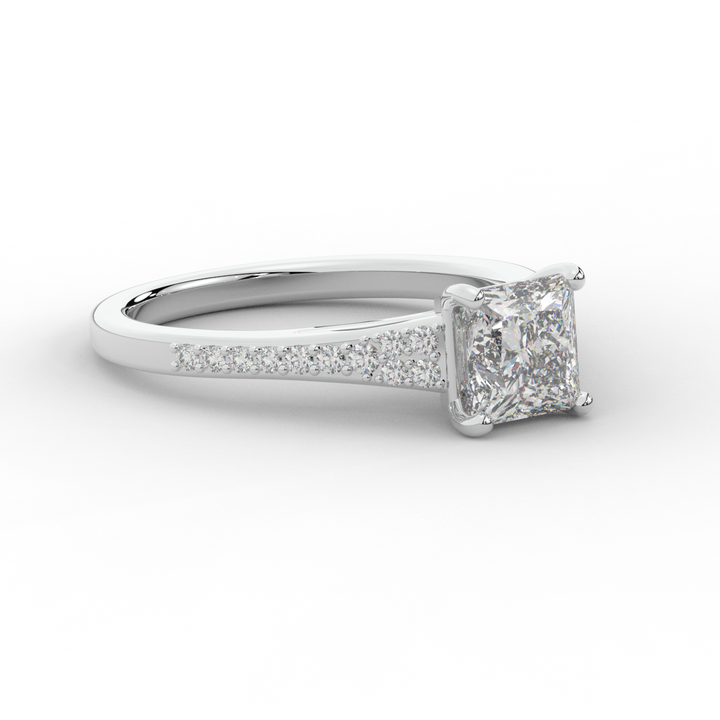 1.40CT.TW PRINCESS LAB DIAMOND SOLITAIRE ENGAGEMENT RING - Nazarelle