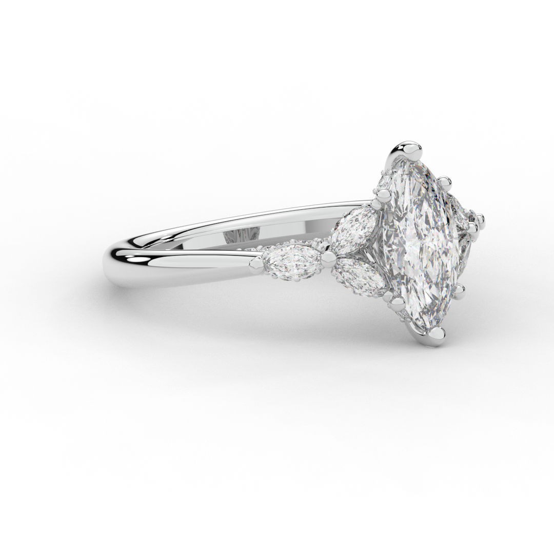 1.50CT.TW MARQUISE LAB DIAMOND ENGAGEMENT RING - Nazarelle