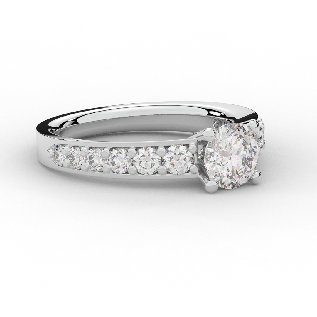 1.75CT.TW ROUND LAB DIAMOND SOLITAIRE ENGAGEMENT RING - Nazarelle