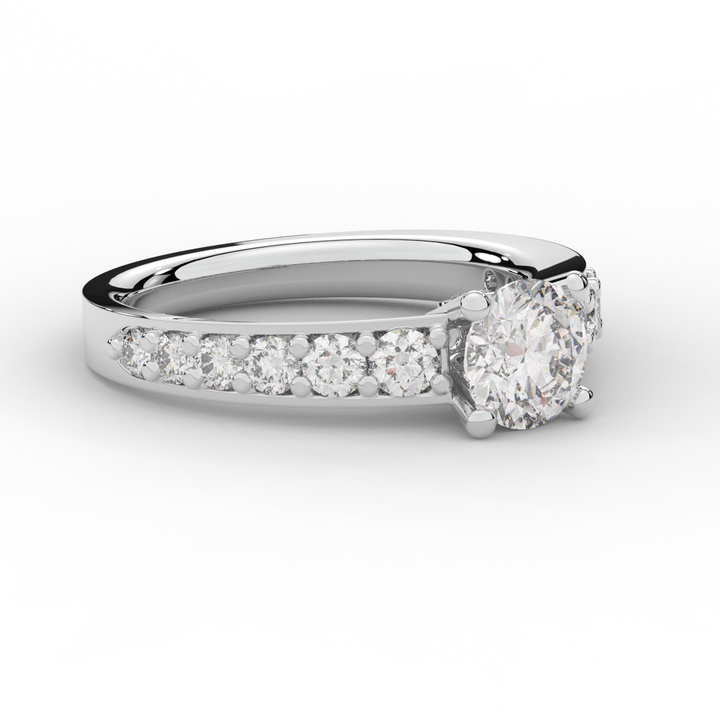 1.75CT.TW ROUND LAB DIAMOND SOLITAIRE ENGAGEMENT RING - Nazarelle