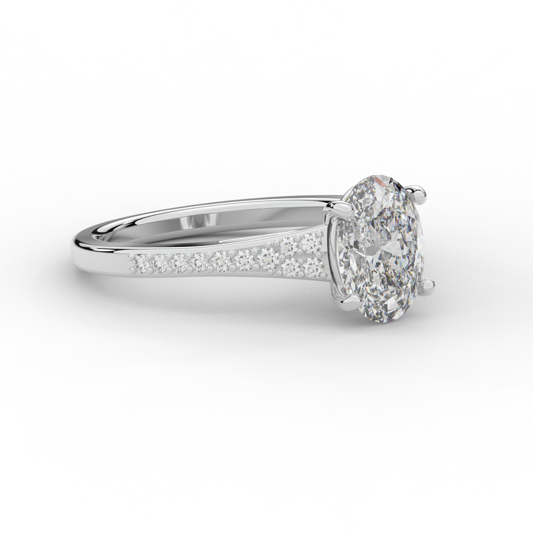 1.65CT.TW OVAL LAB DIAMOND SOLITAIRE ENGAGEMENT RING - Nazarelle