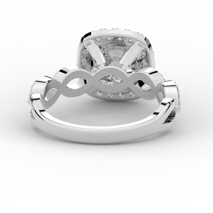 2.35CT.TW ROUND LAB DIAMOND HALO ENGAGEMENT RING - Nazarelle