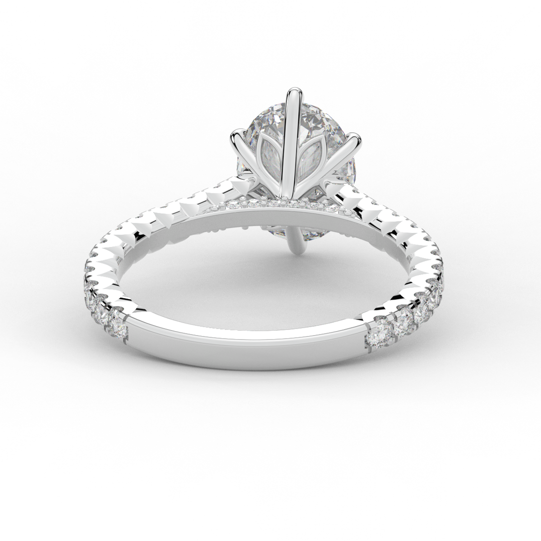 2.00CT.TW OVAL LAB DIAMOND SOLITAIRE ENGAGEMENT RING - Nazarelle