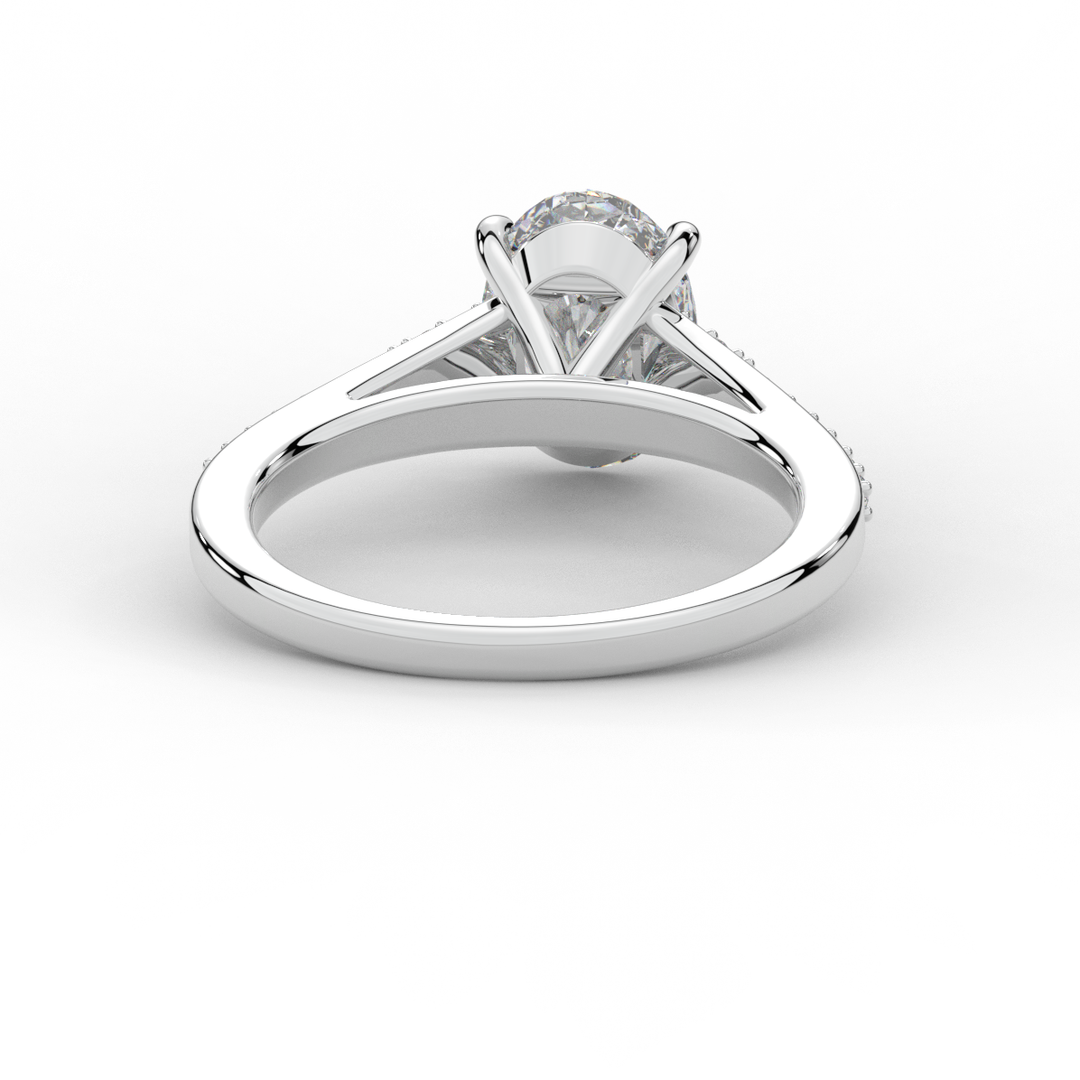 1.65CT.TW OVAL LAB DIAMOND SOLITAIRE ENGAGEMENT RING - Nazarelle