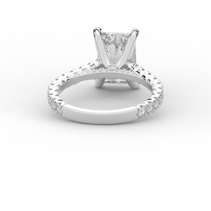 4.25CT.TW RADIANT LAB DIAMOND SOLITAIRE ENGAGEMENT RING - Nazarelle