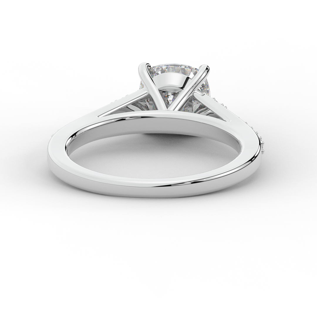 1.65CT.TW CUSHION LAB DIAMOND SOLITAIRE ENGAGEMENT RING - Nazarelle