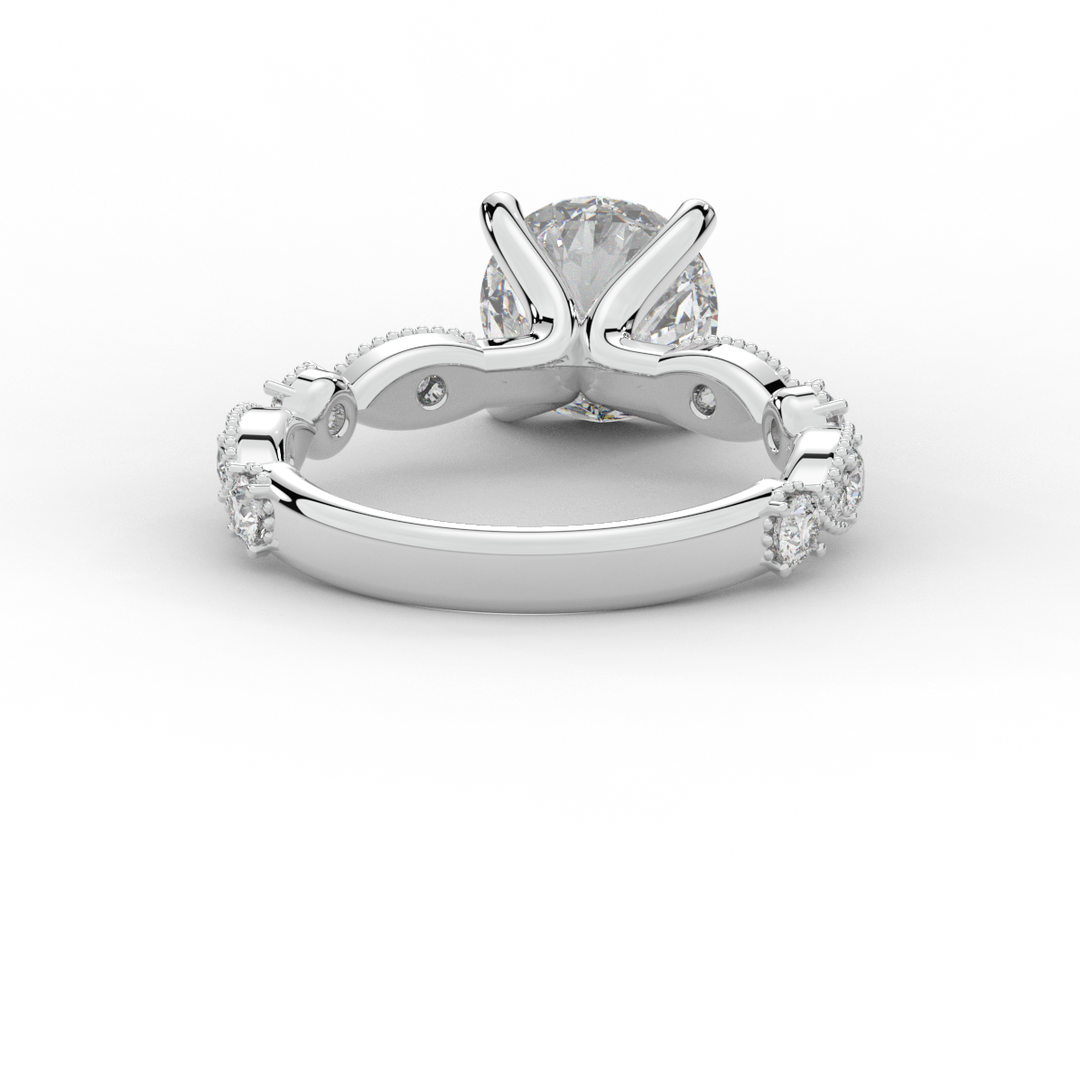 2.50CT.TW ROUND LAB DIAMOND SOLITAIRE ENGAGEMENT RING - Nazarelle