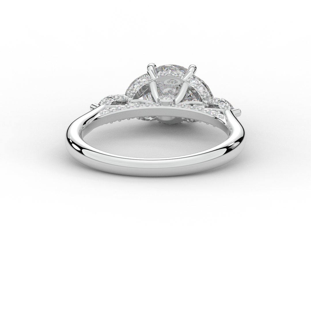 1.75CT.TW ROUND LAB DIAMOND ENGAGEMENT RING - Nazarelle