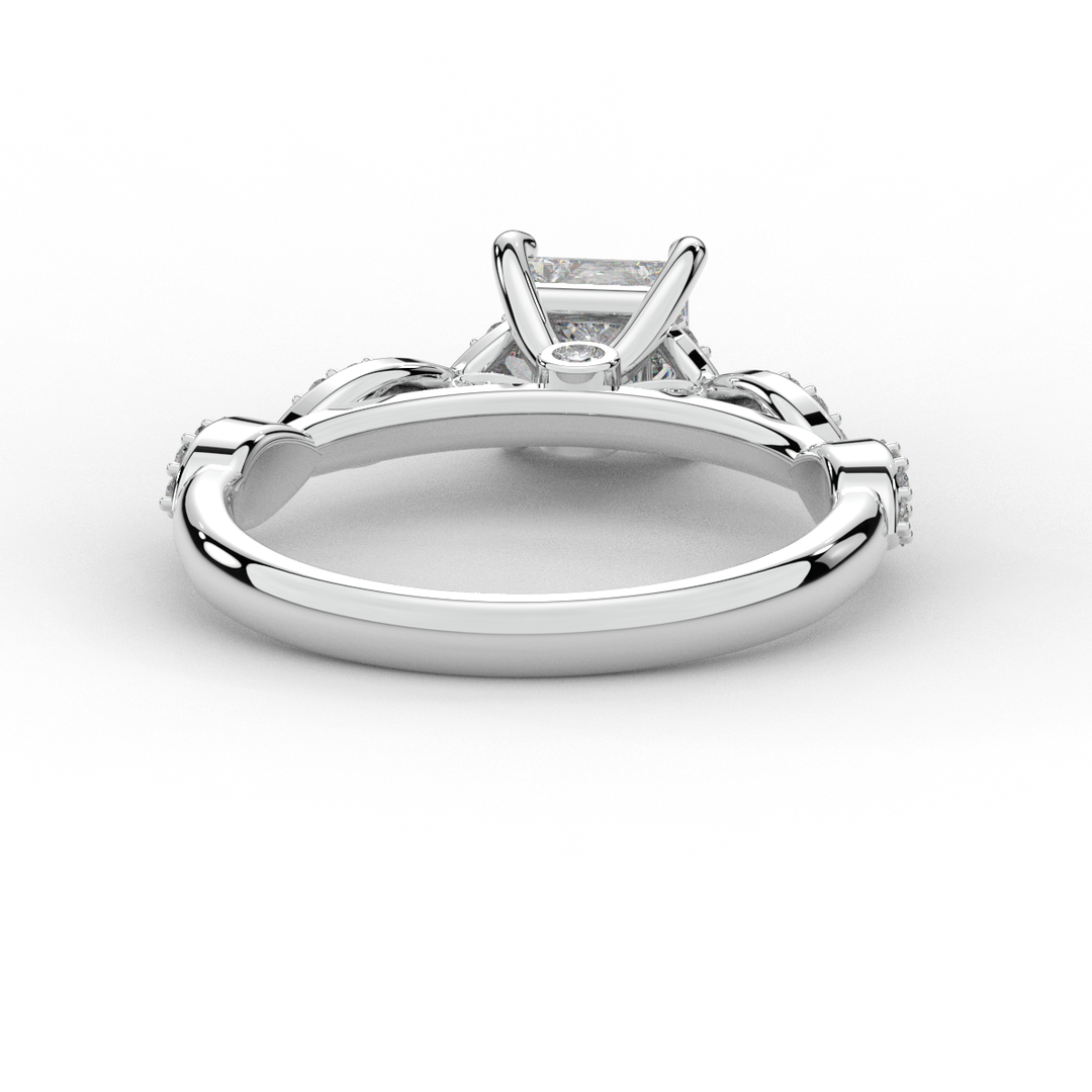 1.20CT.TW PRINCESS LAB DIAMOND SOLITAIRE ENGAGEMENT RING - Nazarelle