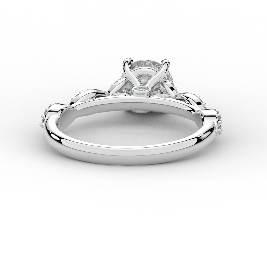 1.20CT.TW ROUND LAB DIAMOND SOLITAIRE ENGAGEMENT RING - Nazarelle