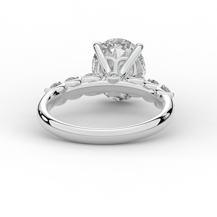 2.60CT.TW OVAL LAB DIAMOND SOLITAIRE ENGAGMENT RING - Nazarelle