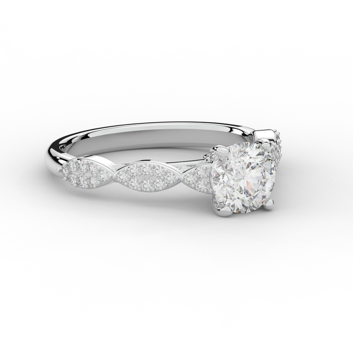 1.20CT.TW ROUND LAB DIAMOND SOLITAIRE ENGAGEMENT RING - Nazarelle